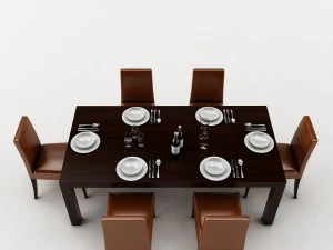 dining table set 53 3D Model