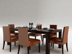 dining table set 53 3D मॉडल