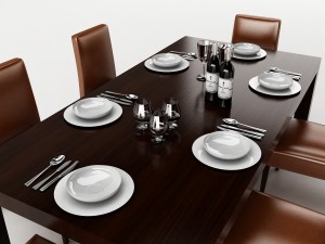 dining table set 53 3D मॉडल