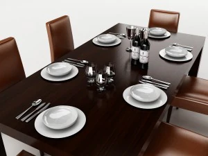 dining table set 53 3D Model