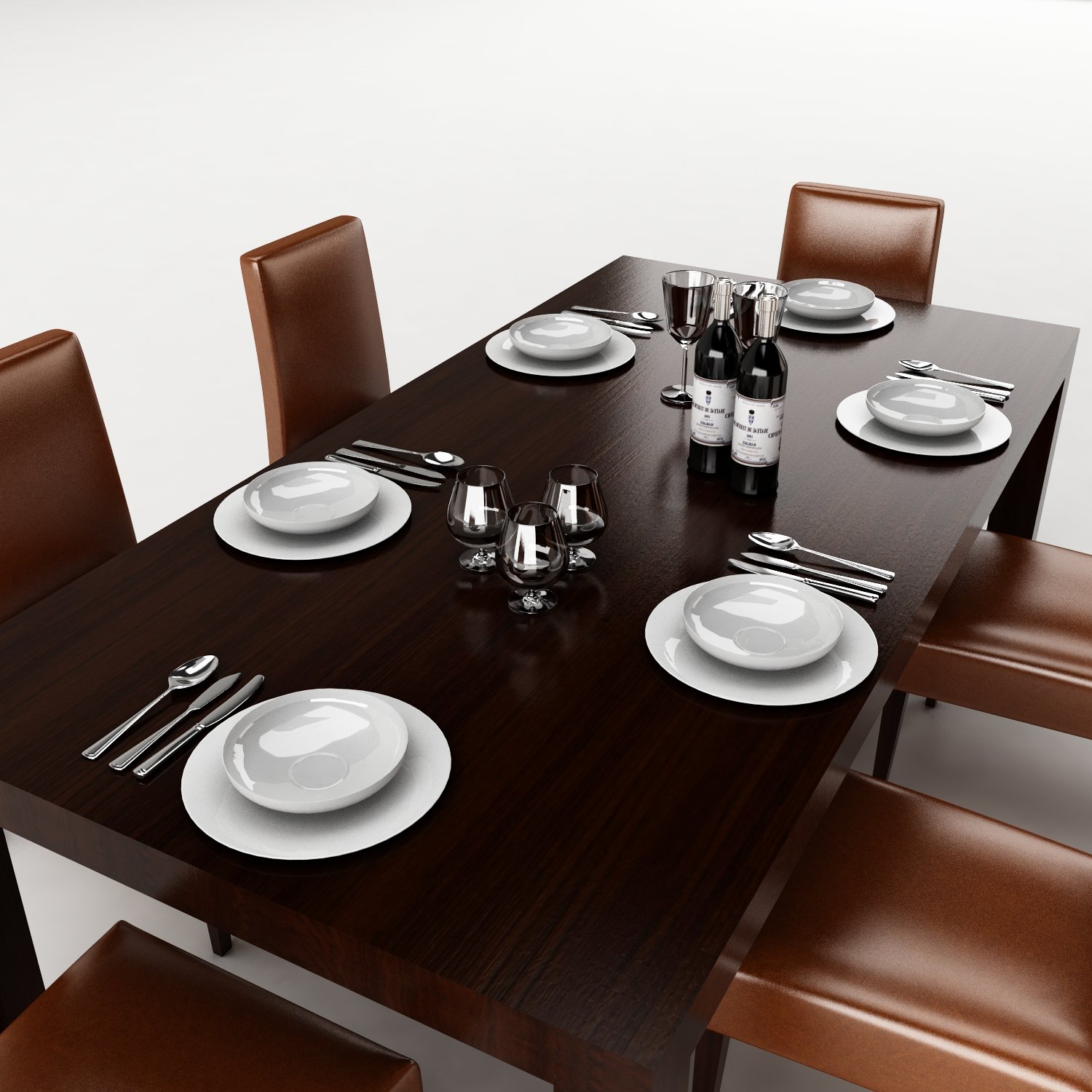 restaurant silverware set 3D Model in Table 3DExport