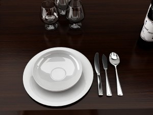dining table set 53 3D मॉडल