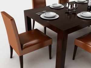 dining table set 53 3D मॉडल
