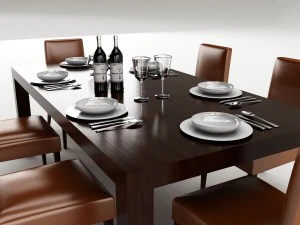 dining table set 53 3D Model