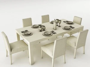 dining table set 53 3D Model