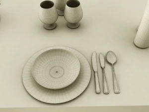 dining table set 53 3D Model