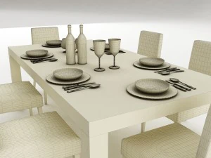 dining table set 53 3D Model