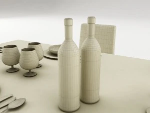 dining table set 53 3D Model