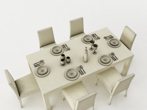 dining table set 53 3D मॉडल