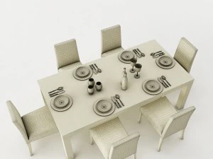 dining table set 53 3D Model