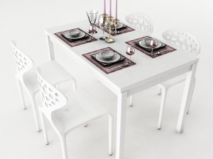 dining table set 54 Modello 3D