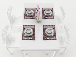 dining table set 54 3D Model