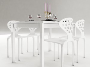 dining table set 54 3D Model