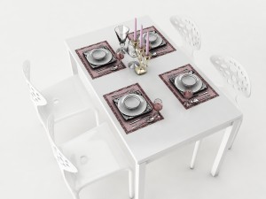 dining table set 54 3D Model