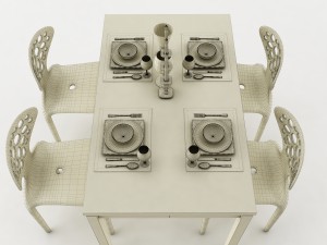 dining table set 54 3D Model
