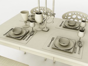 dining table set 54 3D Model