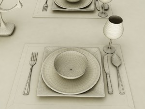 dining table set 54 3D Model