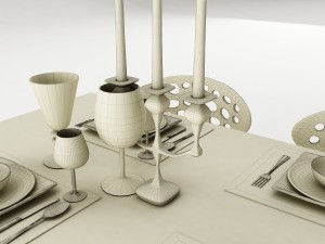 dining table set 54 3D Model