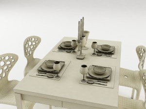 dining table set 54 3D Model