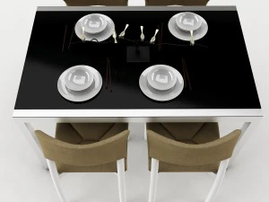 dining table set 55 3D Model