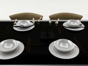 dining table set 55 Modelo 3D