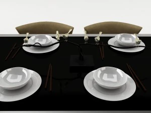 dining table set 55 3D Model