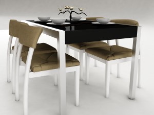 dining table set 55 Modelo 3D