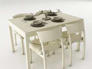 dining table set 55 3D Model