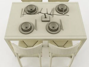 dining table set 55 3D Model