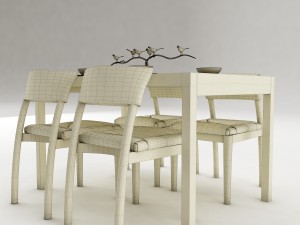 dining table set 55 Modelo 3D