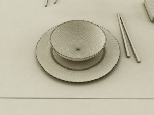 dining table set 55 Modelo 3D