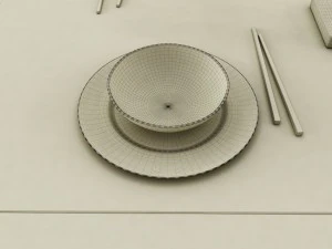 dining table set 55 3D Model