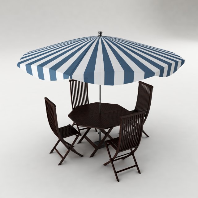dining table set 57 3D Model .c4d .max .obj .3ds .fbx .stl .blend 