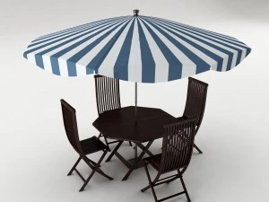 set tavolo da pranzo 57 Modello 3D