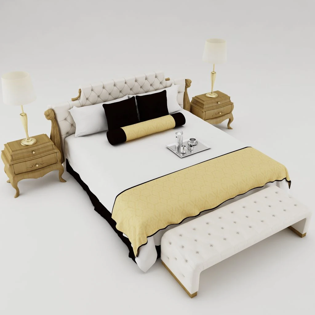 badroom set 002 3D Model .c4d .max .obj .3ds .fbx .stl .blend