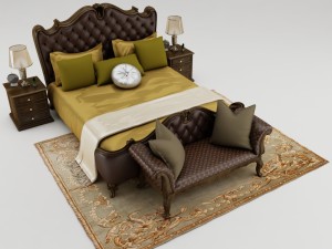 bedroom set 003 3D Model