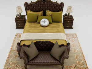 bedroom set 003 3D Model