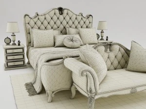 bedroom set 003 3D Model