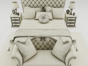bedroom set 003 3D Model