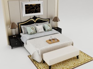 bedroom set 004 3D Model