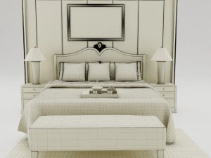 bedroom set 004 3D Model