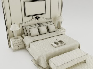 bedroom set 004 3D मॉडल