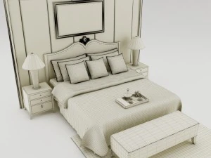 bedroom set 004 3D Model