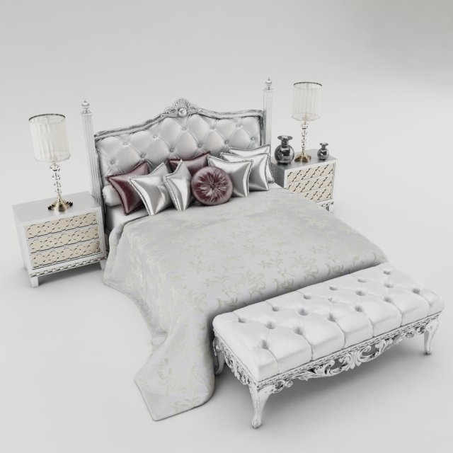 bedroom set 005 3D Model .c4d .max .obj .3ds .fbx .stl .blend 