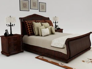 bedroom set 006 3D Model
