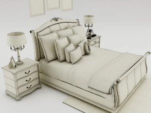 bedroom set 006 3D Model