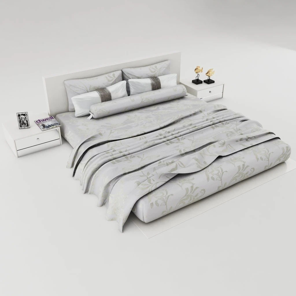 bedroom set 007 3D Model .c4d .max .obj .3ds .fbx .stl .blend 