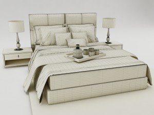bedroom set 008 Model 3D