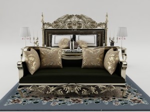 bedroom set 009 Model 3D