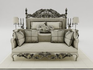 bedroom set 009 Model 3D